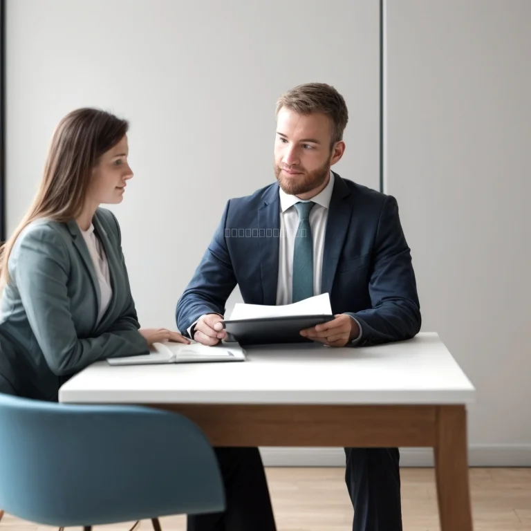Asesor legal proporcionando apoyo en compra de apartamento